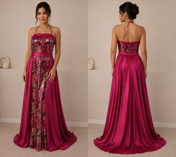 Terani Couture Dresses & Skirts - Terani Couture - Long party dress covered in sequins and floral print